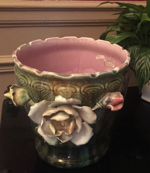 wonderful art nouveau jardiniere faience