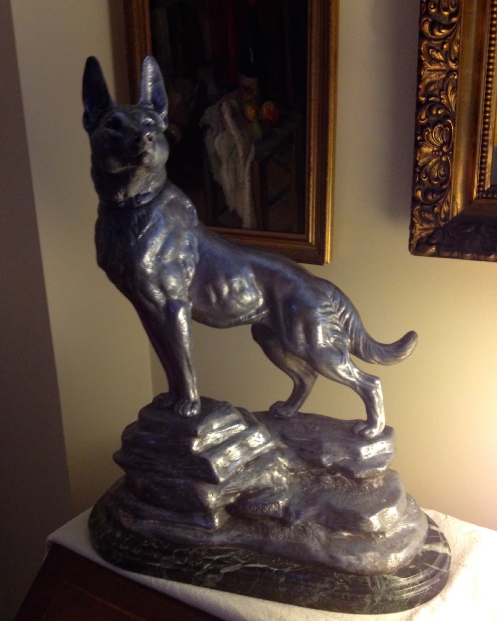 impressive alsatian sculpture by carvin