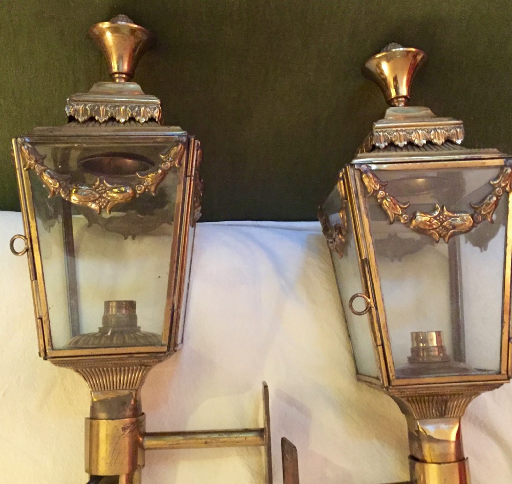 spectacular 1800 coach lanterns bronze